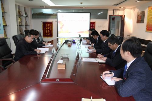 财务总监贠公法一行督导矿建二公司党总支中心组学习