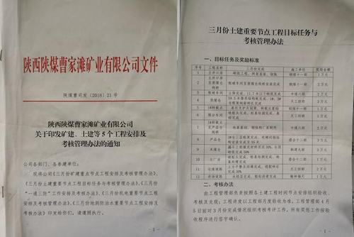 澄合分公司十二项目部曹家滩产品仓和主厂房工程荣获嘉奖