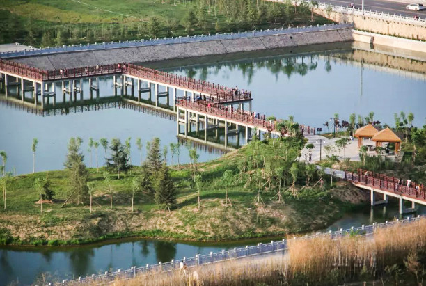 富平温泉河景观工程湿地公园区项目顺利通过竣工验收