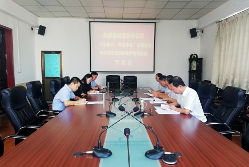 陕煤建设澄合分公司召开对照党章党规找差距暨调研检视问题专题会