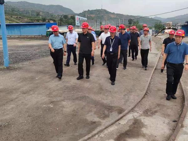 辽宁省煤监局辽西分局莅临陕煤建设矿建二公司王峰项目部开展异地检查督导工作