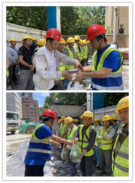 陕煤建设韩城分公司土建二项目部：骄阳似火“安全月”沁人心扉“送清凉”