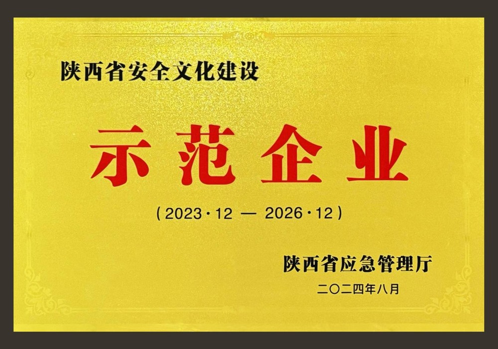 陕煤建设绿宇公司:喜获陕西省安全文化建设示范企业称号