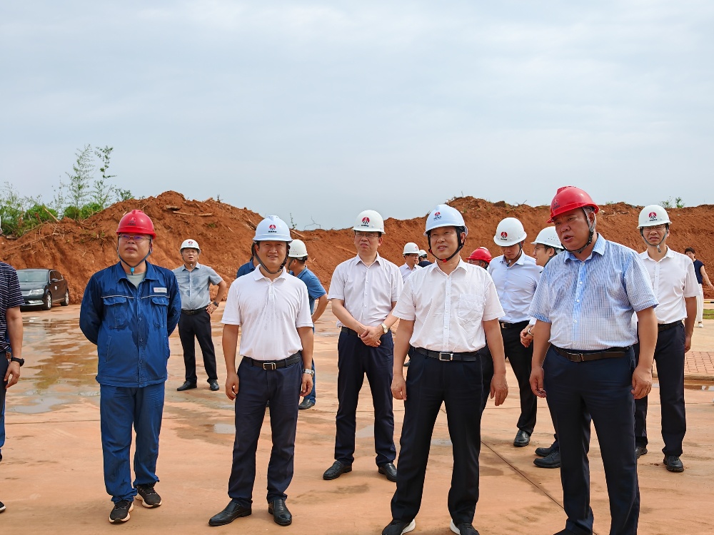 岳阳市委副书记、市长李挚一行深入天工公司项目一线检查指导